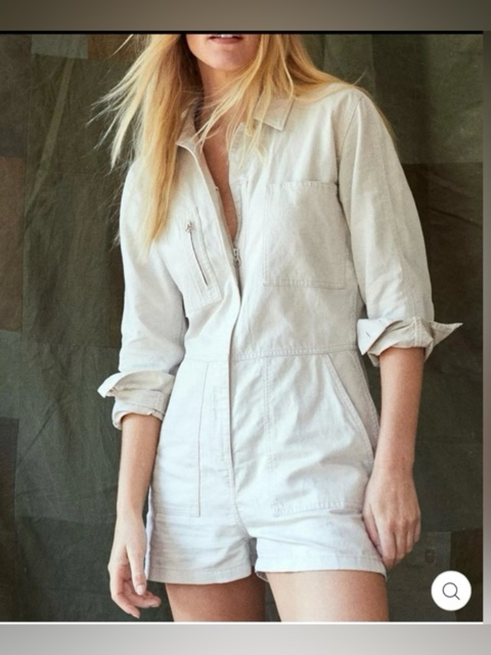 NWT OUTERKNOWN STATION SUIT SHORTALL ROMPER - NATURAL